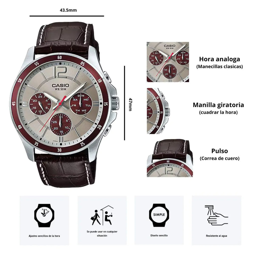 Casio Analógo Classic MTP-1374L-7A1