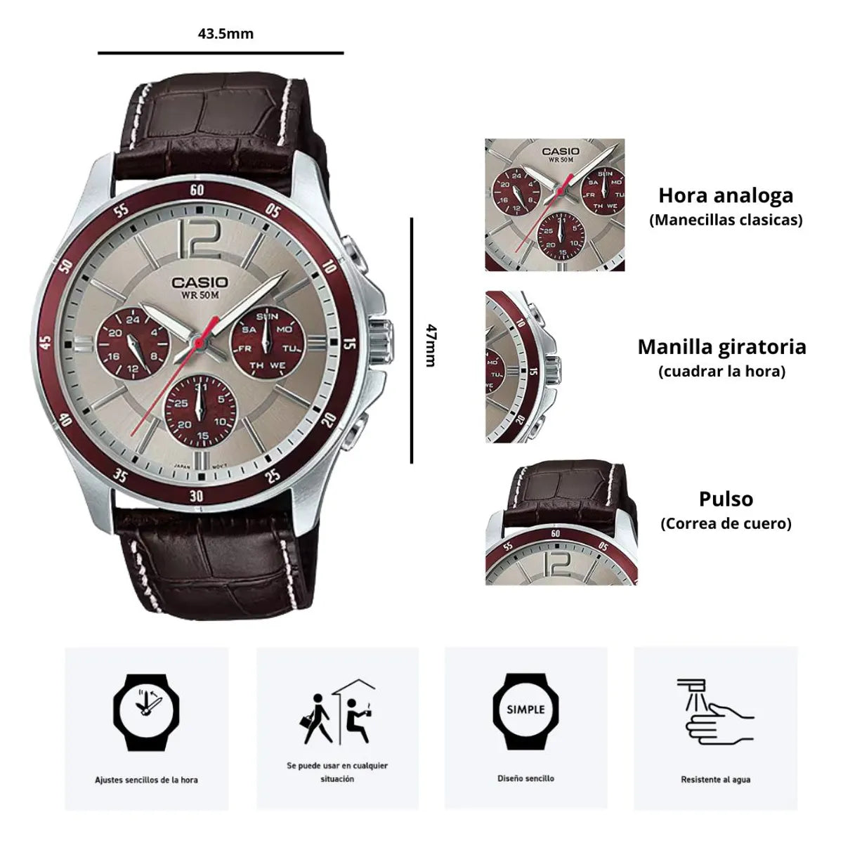 Casio Analógo Classic MTP-1374L-7A1