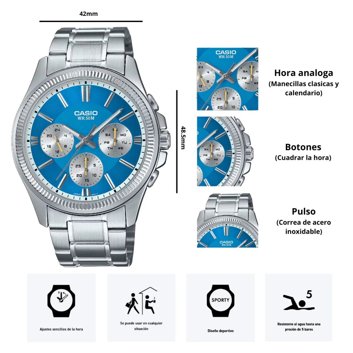 Casio Analógo Classic MTP-1375D-2A2