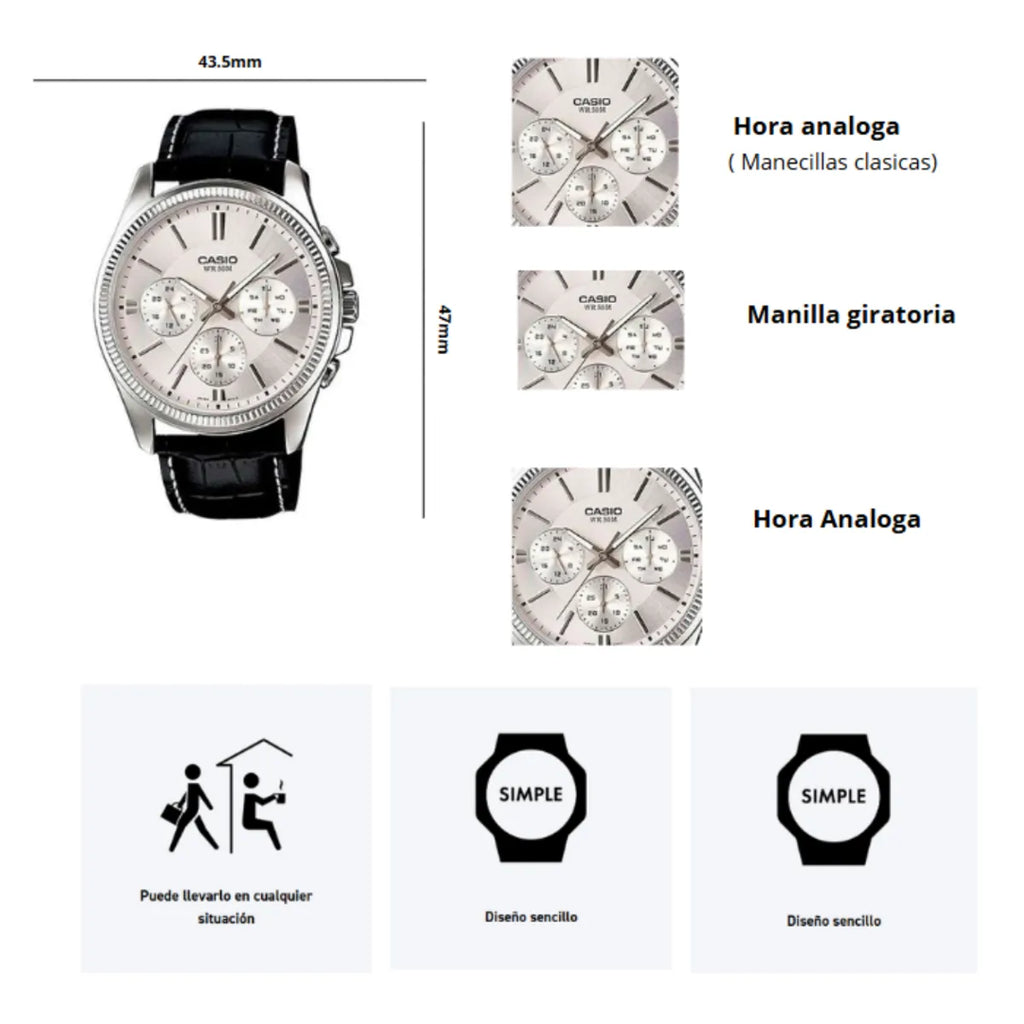 Casio Analógo Classic MTP-1375L-7A