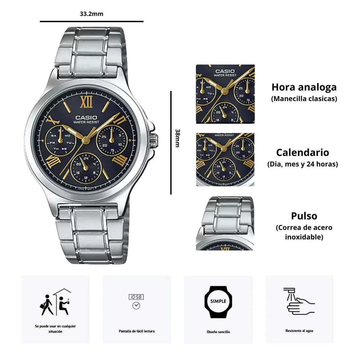 Casio Classic Analógico LTP-V300D-1A2