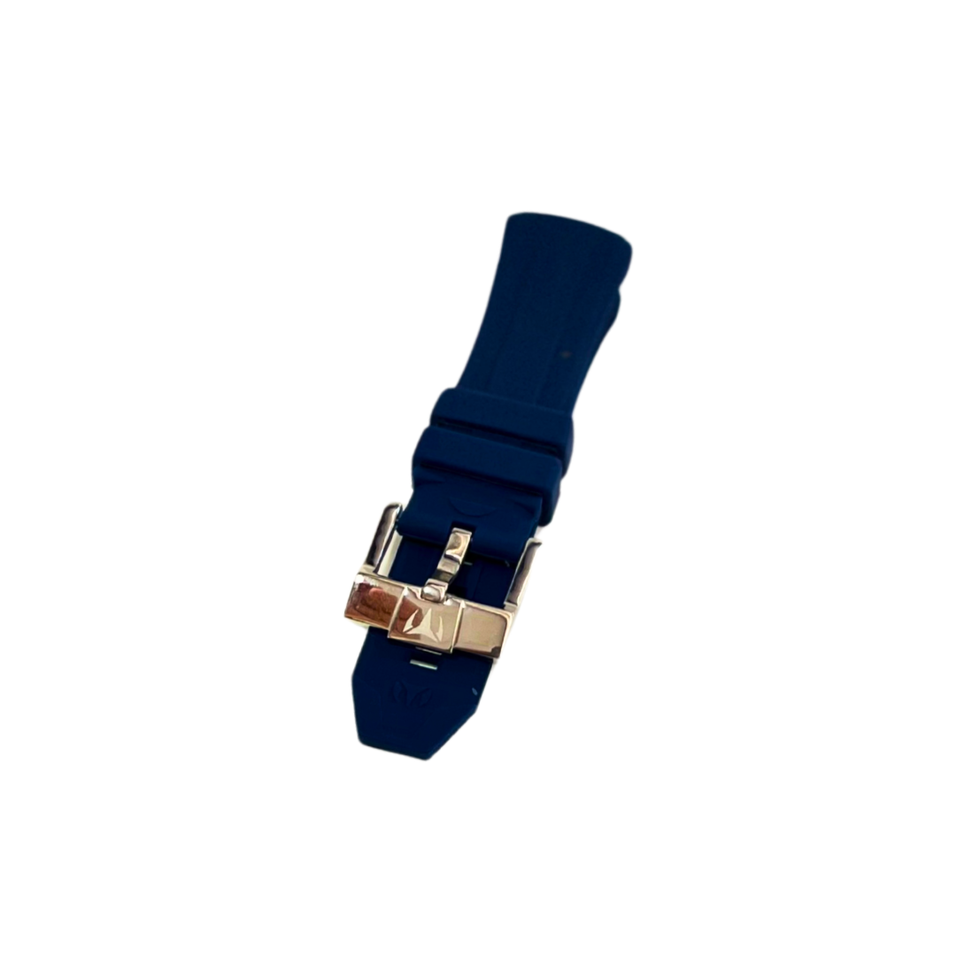 Correa Original Technomarine Azul Oscuro con Cierre Plateado