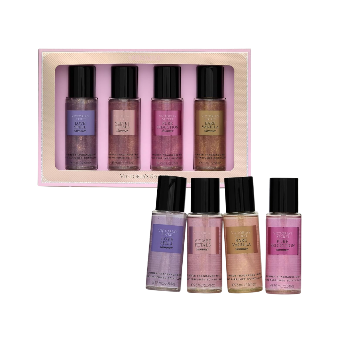Set De Regalo 4 Mini Splash Shimmer Victoria Secret